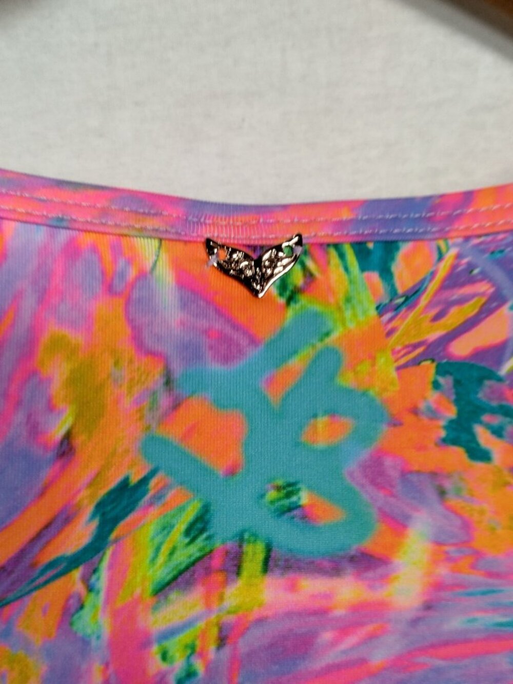 Lisa Blue Call Of The Whale Dress AUS UK 14 US 10 Beach Ruffle Psychedelic Swirl - Picture 15 of 16
